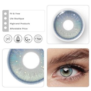 Coloredeye Glint Blue Prescription Colored Contact Lenses