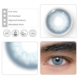 Coloredeye Unspoken Mirage Blue Prescription Men Colored Contact Lenses
