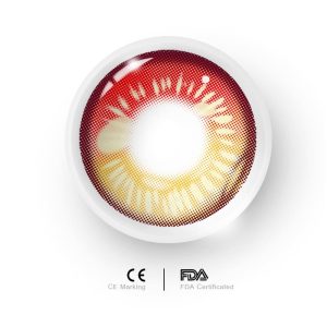 Coloredeye Anime Tear Red Prescription Cosplay Colored Contact Lenses