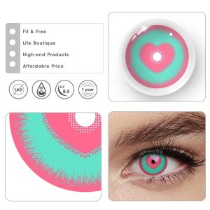 Coloredeye Blind Minecraft Green Pink Prescription Cosplay Colored Contact Lenses