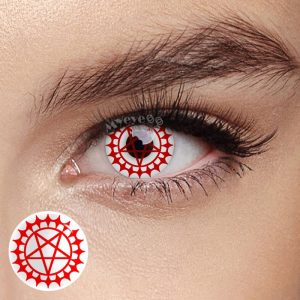 Coloredeye Blind Ciel's Contract Red & White Cosplay Colored Contact Lenses