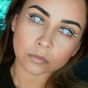 Coloredeye Blind White Manson Mesh Prescription Cosplay Colored Contact Lenses