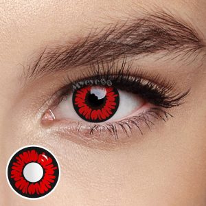 Coloredeye Peony Red Prescription Cosplay Colored Contact Lenses