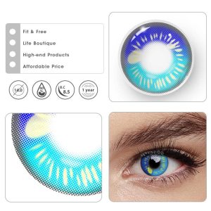 Coloredeye Anime Tear Blue Prescription Cosplay Colored Contact Lenses