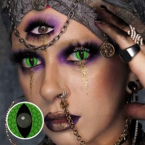 Coloredeye Blind Snake Eyes Green Cosplay Colored Contact Lenses