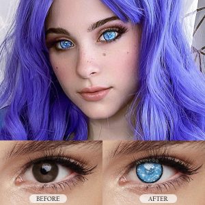 Coloredeye Blind Coral Blue Cosplay Colored Contact Lenses