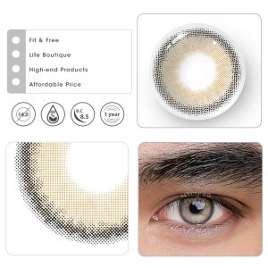 Coloredeye Fox's Eye Brown Prescription Men Colored Contact Lenses