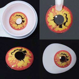 Coloredeye Bloom Red Prescription Cosplay Colored Contact Lenses