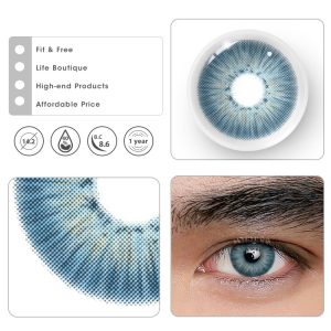 Coloredeye New York III Blue Prescription Men Colored Contact Lenses