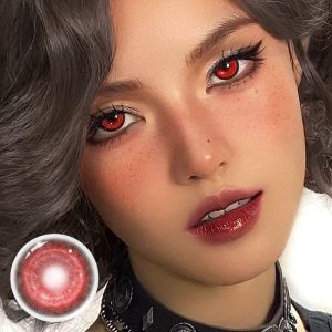 Coloredeye Cyber Red Prescription Cosplay Colored Contact Lenses