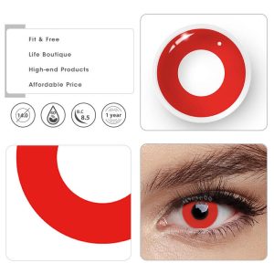 Coloredeye Vampire Red Block Prescription Cosplay Colored Contact Lenses