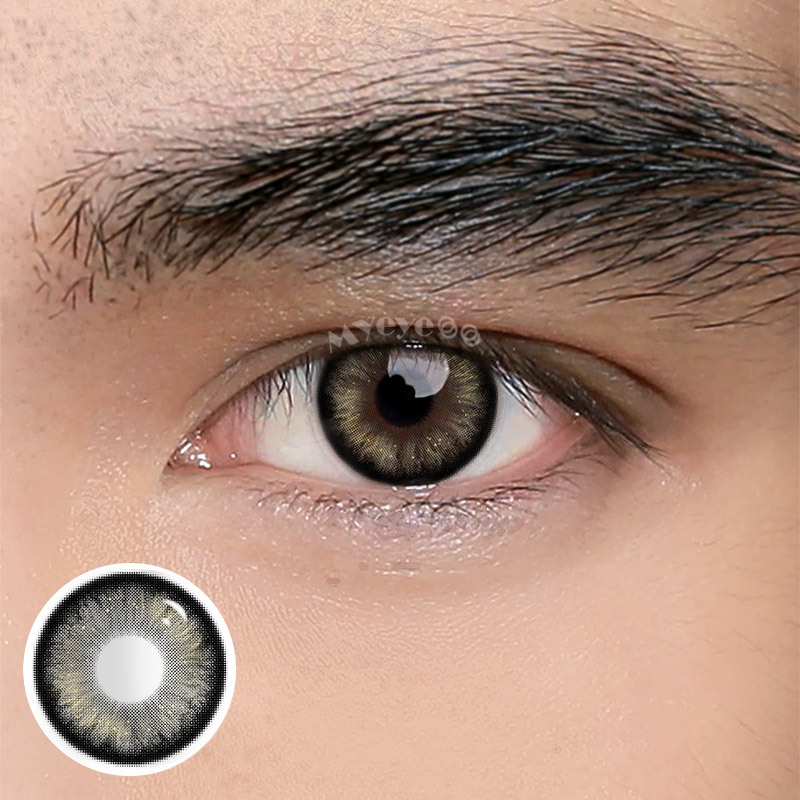 Coloredeye Pearlescent Black Prescription Men Colored Contact Lenses