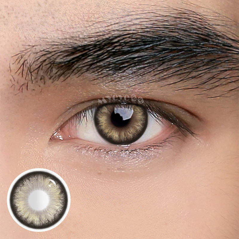 Coloredeye Pearlescent Brown Prescription Men Colored Contact Lenses