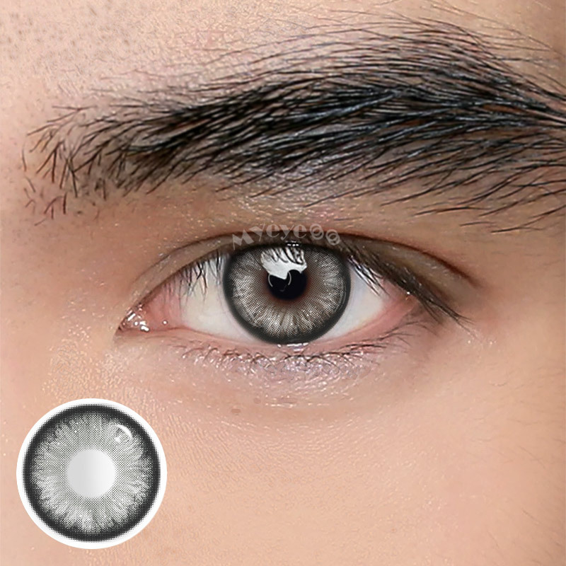 Coloredeye Pearlescent Grey Prescription Men Colored Contact Lenses