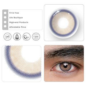 Coloredeye Neala Brown Prescription Men Colored Contact Lenses