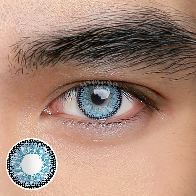 Coloredeye Wild Nature Blue Prescription Men Colored Contact Lenses