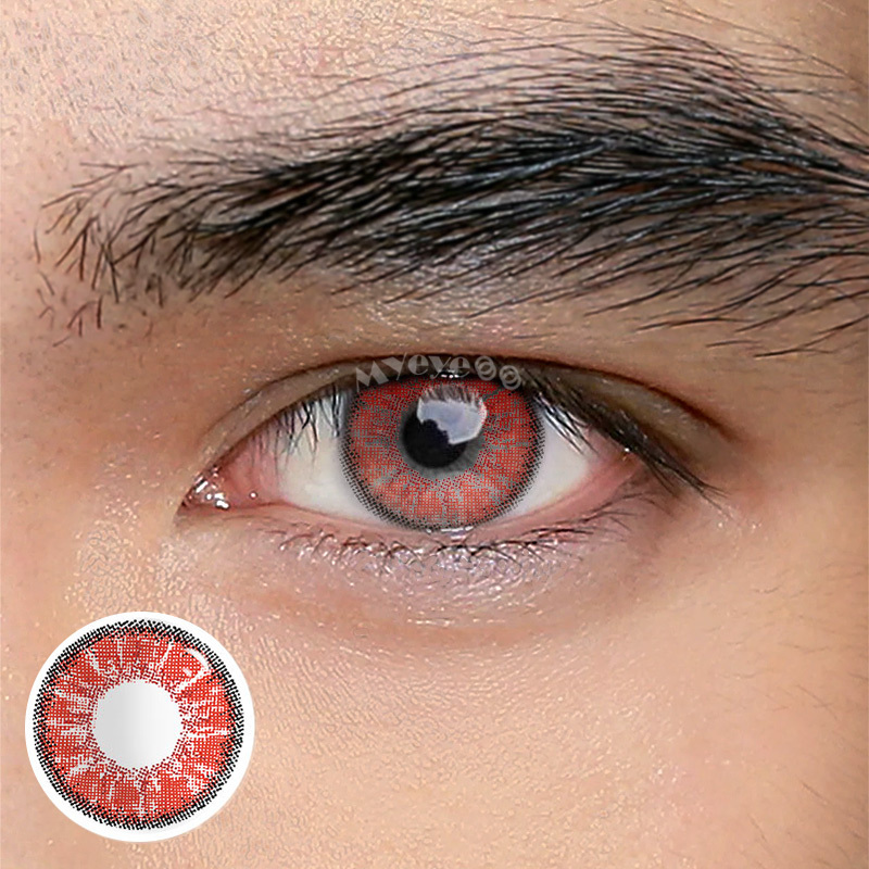 Coloredeye Magic Hour II Vika Ruby Prescription Men Colored Contact Lenses