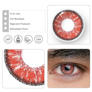 Coloredeye Magic Hour II Vika Ruby Prescription Men Colored Contact Lenses