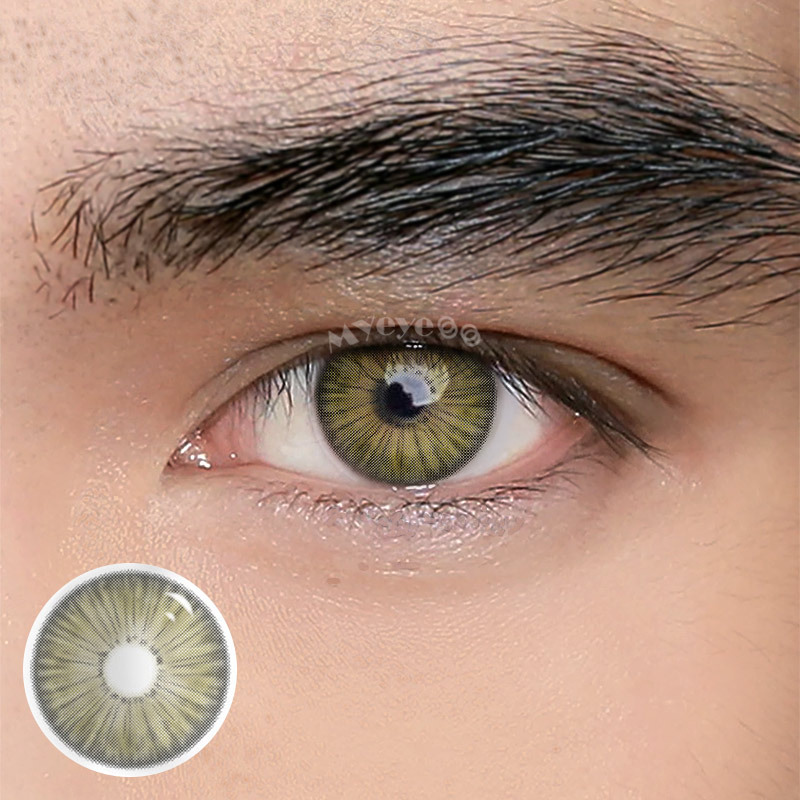 Coloredeye New York II Appeal Grey Brown Prescription Men Colored Contact Lenses