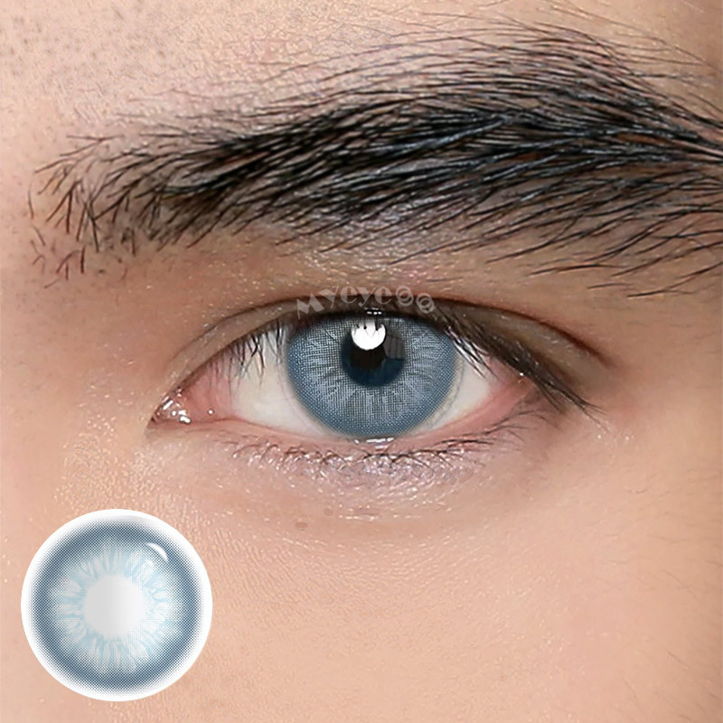 Coloredeye Unspoken Mirage Blue Prescription Men Colored Contact Lenses