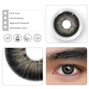 Coloredeye New York III Black Prescription Men Colored Contact Lenses