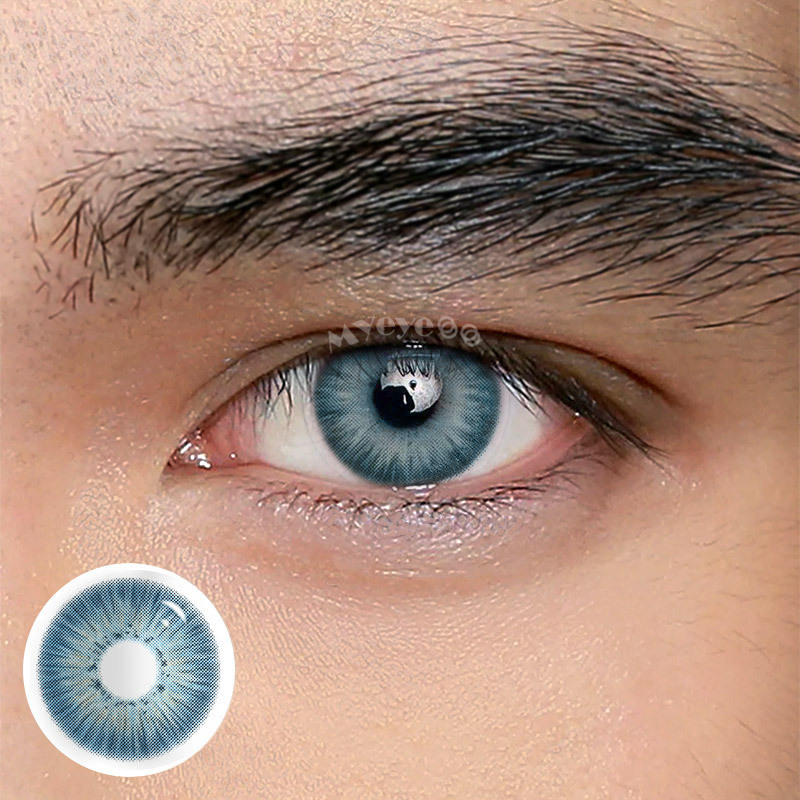 Coloredeye New York III Blue Prescription Men Colored Contact Lenses