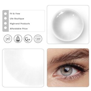 Coloredeye Aurora Grey Natural Prescription Colored Contact Lenses