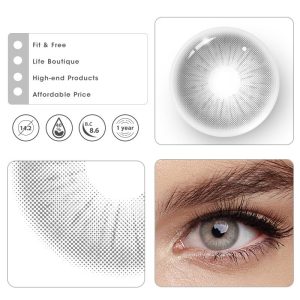 Coloredeye Rome Times Grey Prescription Colored Contact Lenses