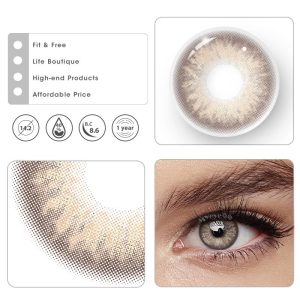 Coloredeye Rime Brown Prescription Colored Contact Lenses