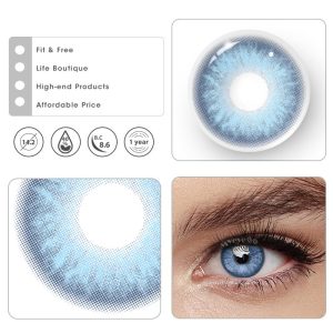 Coloredeye Rime Blue Prescription Colored Contact Lenses