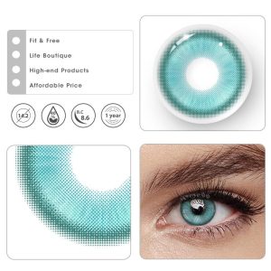 Coloredeye Magic Coral Cyan Green Prescription Colored Contact Lenses