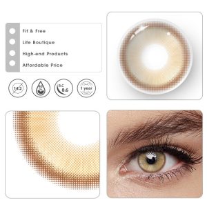Coloredeye Magic Coral Gold Brown Prescription Colored Contact Lenses