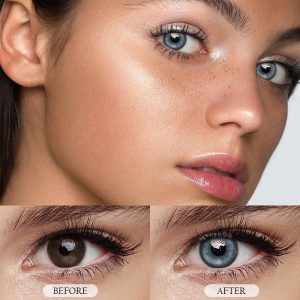 Coloredeye Neo Sunflower Blue Prescription Colored Contact Lenses