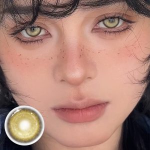 Coloredeye Cyber Gold Brown Prescription Cosplay Colored Contact Lenses