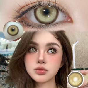Coloredeye Cyber Gold Brown Prescription Cosplay Colored Contact Lenses