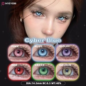 Coloredeye Cyber Blue Prescription Cosplay Colored Contact Lenses