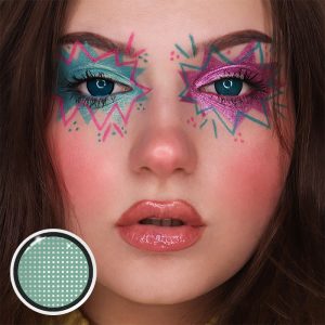 Coloredeye Blind Dark Green Manson Mesh Prescription Cosplay Colored Contact Lenses