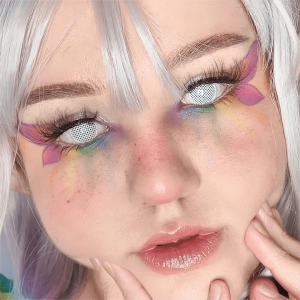 Coloredeye Blind White Mesh Cosplay Colored Contact Lenses