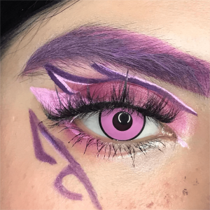 Coloredeye Minecraft Pink Prescription Cosplay Colored Contact Lenses