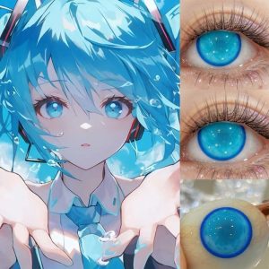 Coloredeye Hatsune Miku Blue Prescription Cosplay Colored Contact Lenses