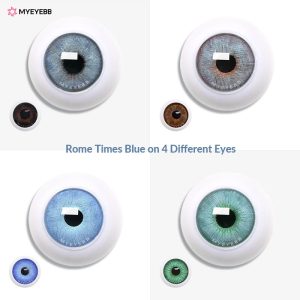 Coloredeye Rome Times Blue Prescription Men Colored Contact Lenses