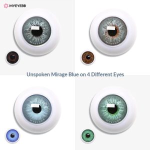 Coloredeye Unspoken Mirage Blue Prescription Colored Contact Lenses