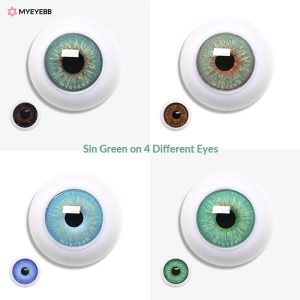 Coloredeye Sin Green Prescription Men Colored Contact Lenses