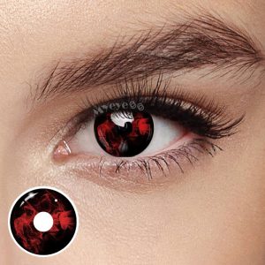 Coloredeye Blood Black Prescription Cosplay Colored Contact Lenses | 1 Day