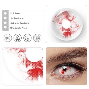 Coloredeye Blood White Prescription Cosplay Colored Contact Lenses | 1 Day