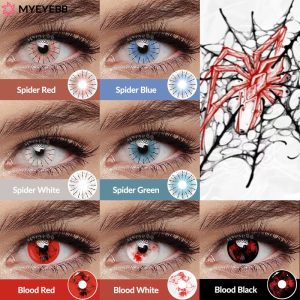 Coloredeye Blood Black Prescription Cosplay Colored Contact Lenses | 1 Day