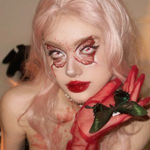 Coloredeye Blood White Prescription Cosplay Colored Contact Lenses | 1 Day