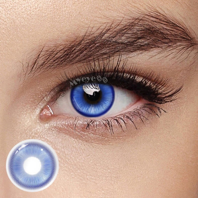 Coloredeye Magic Coral Brilliant Blue Prescription Colored Contact Lenses