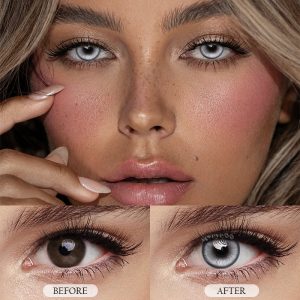 Coloredeye Magic Coral Grey Prescription Colored Contact Lenses