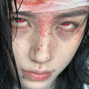 Coloredeye Twin Hex Red Prescription Cosplay Colored Contact Lenses